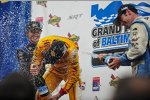 Das Baltimore-Podium: Ryan Hunter-Reay, Ryan Briscoe und Simon Pagenaud 