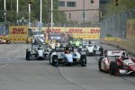 Justin Wilson (Dale Coyne), Simon Pagenaud (Sam Schmidt), Tony Kanaan (KV) und Sebastien Bourdais (Dragon) 