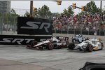 Will Power (Penske), Oriol Servia (Dreyer and Reinbold) und Alex Tagliani (Herta) 