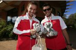 Filipe Albuquerque und Mike Rockenfeller im Magdeburger Zoo