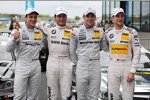 Gary Paffett, Bruno Spengler (Schnitzer-BMW), Jamie Green (HWA-Mercedes), Dirk Werner (Schnitzer-BMW)