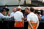 Nico Hülkenberg (Force India) gibt Interviews