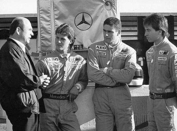 Peter Sauber, Michael Schumacher, Karl Wendlinger und Heinz-Harald Frentzen