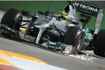 Nico Rosberg (Mercedes) in Singapur mit vollem Einsatz