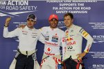 Pastor Maldonado (Williams), Lewis Hamilton (McLaren) und Sebastian Vettel (Red Bull) 