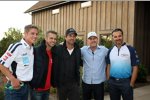 James Nash (Aon), Tiago Monteiro (Tuenti) und Yvan Muller (Chevrolet) mit Schauspieler Patrick Dempsey
