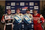 Norbert Michelisz (Zengö), Robert Huff (Chevrolet), Yvan Muller (Chevrolet) und Gabriele Tarquini (Lukoil) 