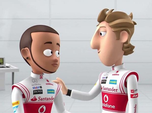 Titel-Bild zur News: Lewis Hamilton und Jenson Button in "Tooned"