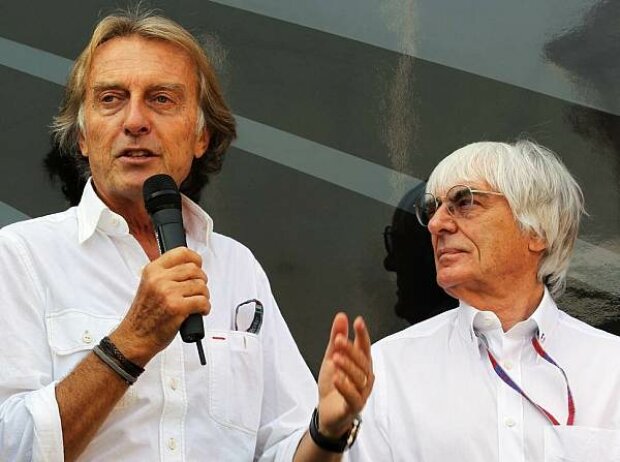 Luca di Montezemolo (Ferrari-Präsident), Bernie Ecclestone (Formel-1-Chef) Luca di Montezemolo (Ferrari-Präsident), Bernie Ecclestone (Formel-1-Chef)