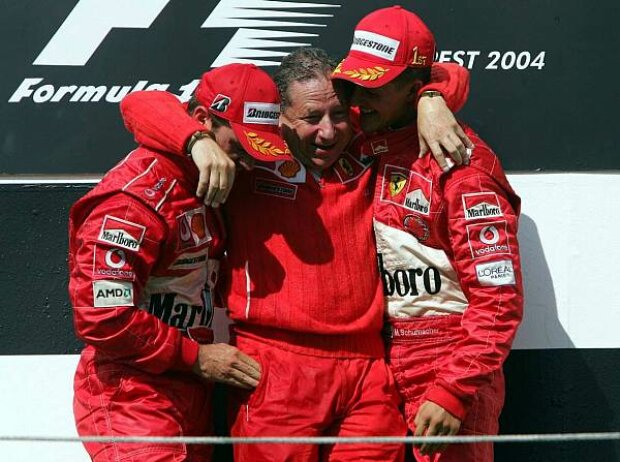 Rubens Barrichello, Jean Todt und Michael Schumacher