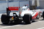 Jenson Button (McLaren) am Freitagmorgen - mitsamt Messgeräten am Heck