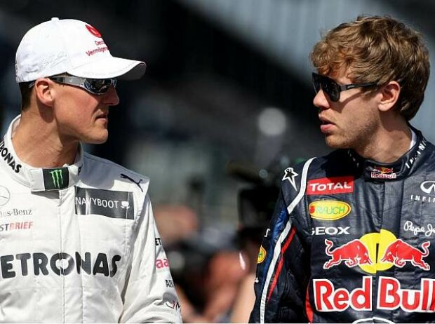 Titel-Bild zur News: Michael Schumacher, Sebastian Vettel