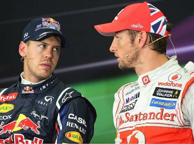 Sebastian Vettel und Jenson Button