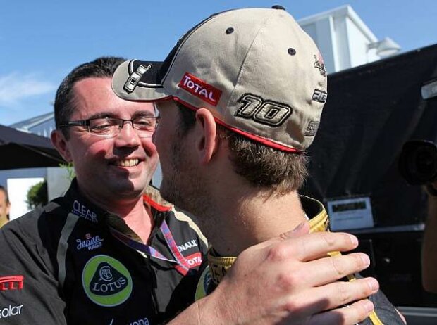 Eric Boullier und Romain Grosjean Eric Boullier und Romain Grosjean