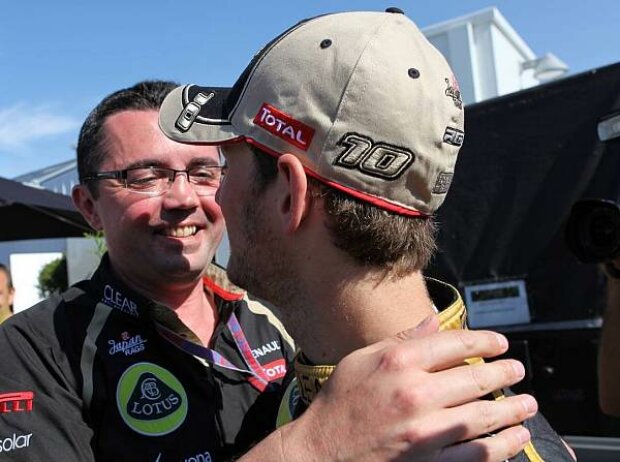 Eric Boullier und Romain Grosjean