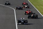 Bruno Senna (Williams), Heikki Kovalainen (Caterham) und Timo Glock (Marussia) 