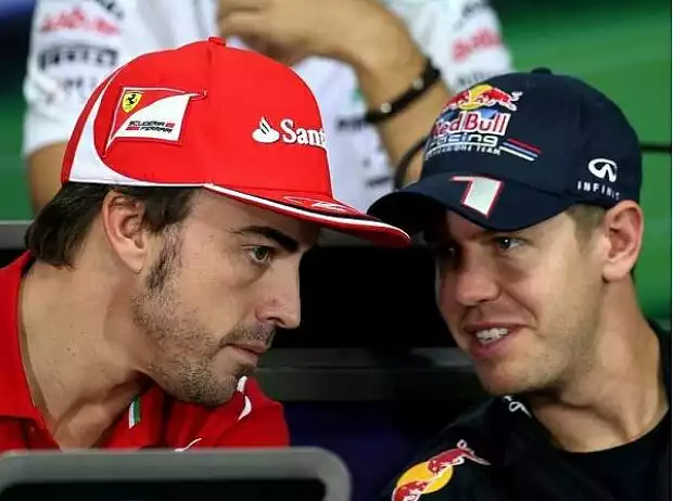 Fernando Alonso und Sebastian Vettel Titel-Bild zur News: Fernando Alonso und Sebastian Vettel