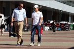 Nico Rosberg (Mercedes) mit seinem Medienberater Georg Nolte