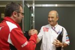 Stefano Domenicali (Ferrari-Teamchef) und und Peter Sauber (Teamchef) 