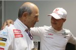 Peter Sauber (Teamchef) und und Michael Schumacher (Mercedes) 