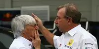 Bernie Ecclestone und Jean-Francois Caubet
