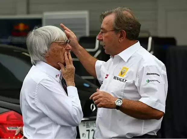 Bernie Ecclestone und Jean-Francois Caubet Titel-Bild zur News: Bernie Ecclestone und Jean-Francois Caubet