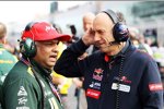 Tony Fernandes und Franz Tost (Teamchef, Toro Rosso) 