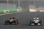 Romain Grosjean (Lotus) und Nico Hülkenberg (Force India) 