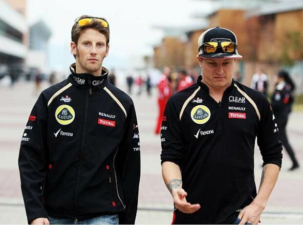 Titel-Bild zur News: Romain Grosjean und Kimi Räikkönen