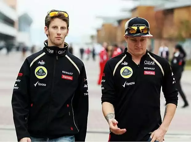 Romain Grosjean und Kimi Räikkönen Titel-Bild zur News: Romain Grosjean und Kimi Räikkönen