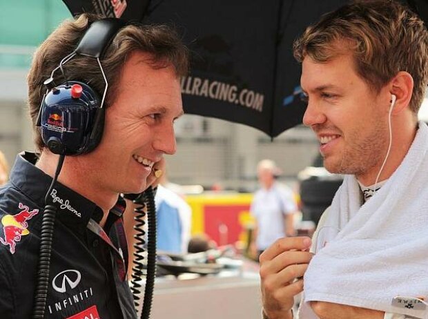 Titel-Bild zur News: Christian Horner (Red-Bull-Teamchef), Sebastian Vettel