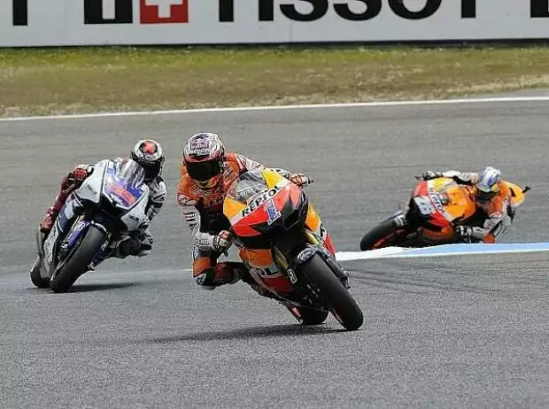 Jorge Lorenzo, Daniel Pedrosa, Casey Stoner Titel-Bild zur News: Jorge Lorenzo, Daniel Pedrosa, Casey Stoner