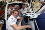 Dirk Werner, Augusto Farfus, Andy Priaulx, Joey Hand und Martin Tomczyk in der BMW Isetta 300