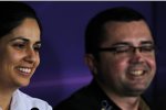 Monisha Kaltenborn (Sauber-Teamchefin) und Eric Boullier (Lotus-Teamchef) 