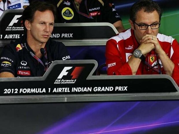 Titel-Bild zur News: Stefano Domenicali (Ferrari-Teamchef), Christian Horner (Red-Bull-Teamchef)