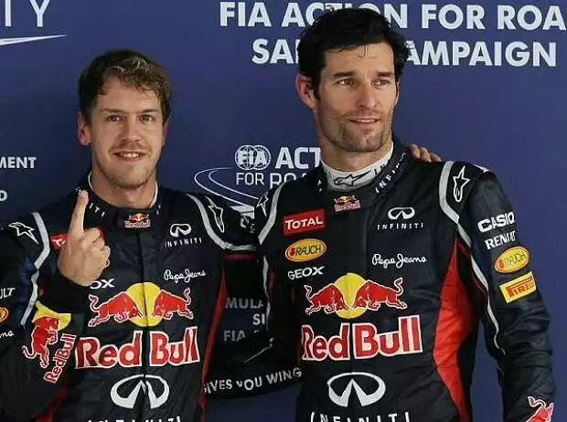 Titel-Bild zur News: Mark Webber, Sebastian Vettel