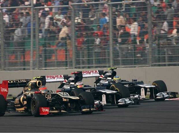Titel-Bild zur News: Bruno Senna, Pastor Maldonado, Romain Grosjean