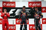 Fernando Alonso (Ferrari), Sebastian Vettel (Red Bull) und Mark Webber (Red Bull) 