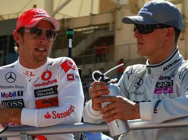 Titel-Bild zur News: Michael Schumacher, Jenson Button