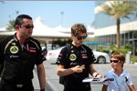 Romain Grosjean (Lotus) und Eric Boullier (Lotus-Teamchef) 
