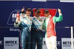 Alain Menu (Chevrolet), Robert Huff (Chevrolet) und Stefano D'Aste (Wiechers) 