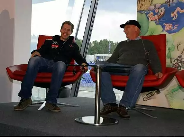 Titel-Bild zur News: Sebastian Vettel und Niki Lauda