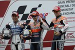 Katsuyuki Nakasuga, Daniel Pedrosa und Casey Stoner 