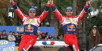 Sebastien Loeb und Daniel Elena nach ihrem Sieg bei der Rallye Spanien 2012
