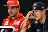 Bild zum Inhalt: Psychospiele von Alonso? Vettel unbesorgt