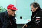 Niki Lauda und Norbert Haug (Mercedes-Motorsportchef) 