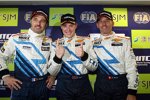 Yvan Muller (Chevrolet), Robert Huff (Chevrolet) und Alain Menu (Chevrolet) 