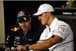 Sebastian Vettel (Red Bull) und Michael Schumacher (Mercedes) 