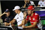 Sebastian Vettel (Red Bull), Michael Schumacher (Mercedes) und Fernando Alonso (Ferrari) 