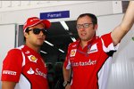 Felipe Massa (Ferrari) und Stefano Domenicali (Ferrari-Teamchef) 